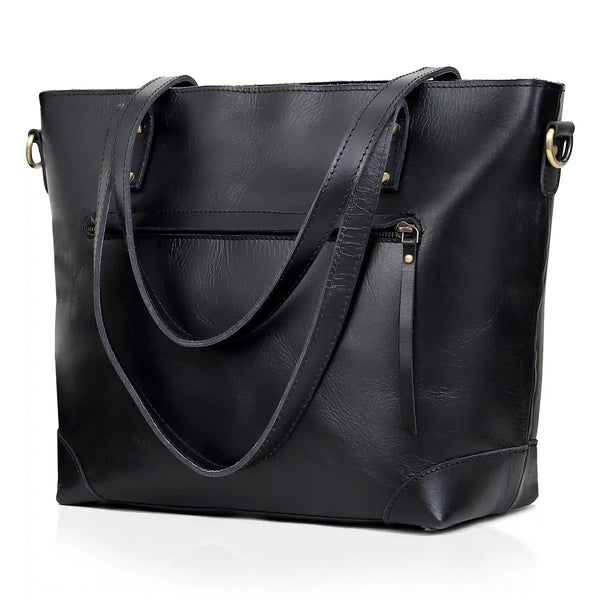 Bournemouth Black Leather Tote Bag For Women
