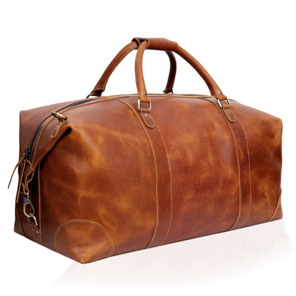 Watford Tan Leather Duffle Bag For Men