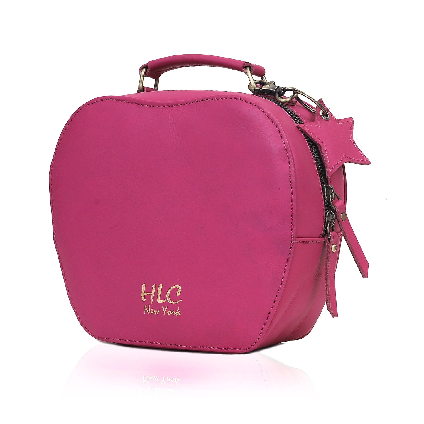 HLC collection Small Apple Cut Crossbody Bag Women - Pink