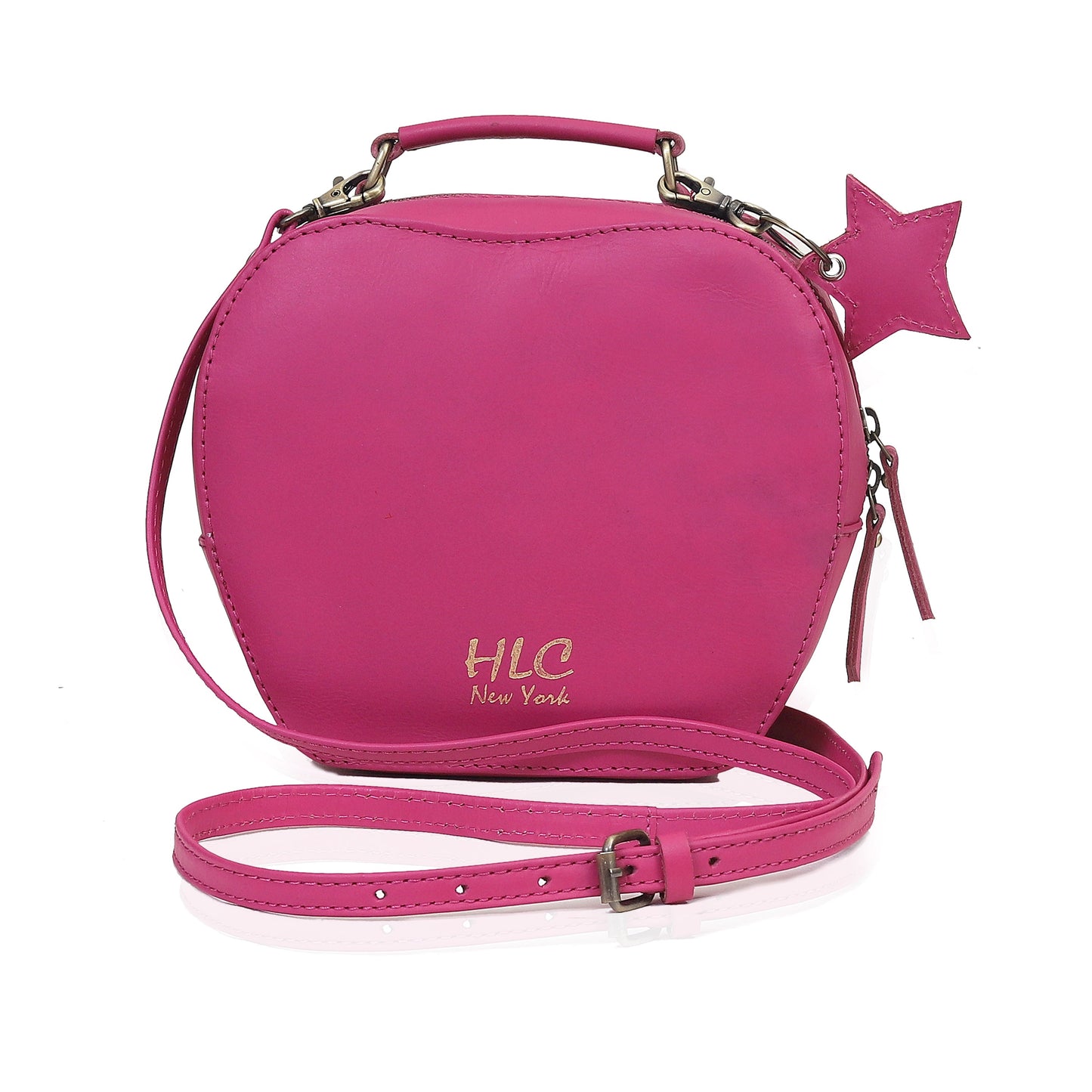HLC collection Small Apple Cut Crossbody Bag Women - Pink
