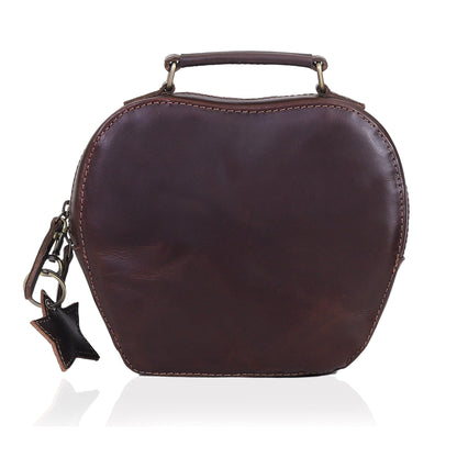 HLC collection Small Apple Cut Crossbody Bag Women - Brown