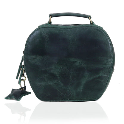 HLC collection Small Apple Cut Crossbody Bag Women - Green