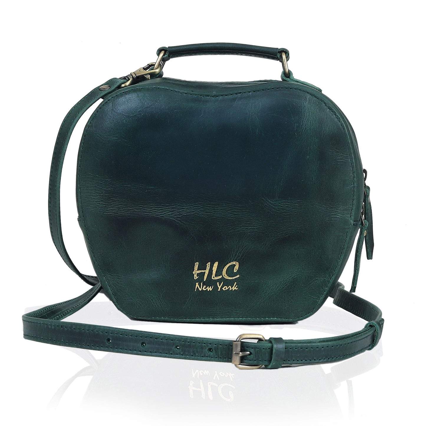 HLC collection Small Apple Cut Crossbody Bag Women - Green