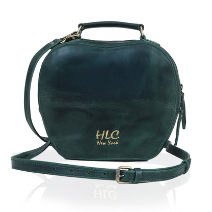 HLC collection Small Apple Cut Crossbody Bag Women - Green