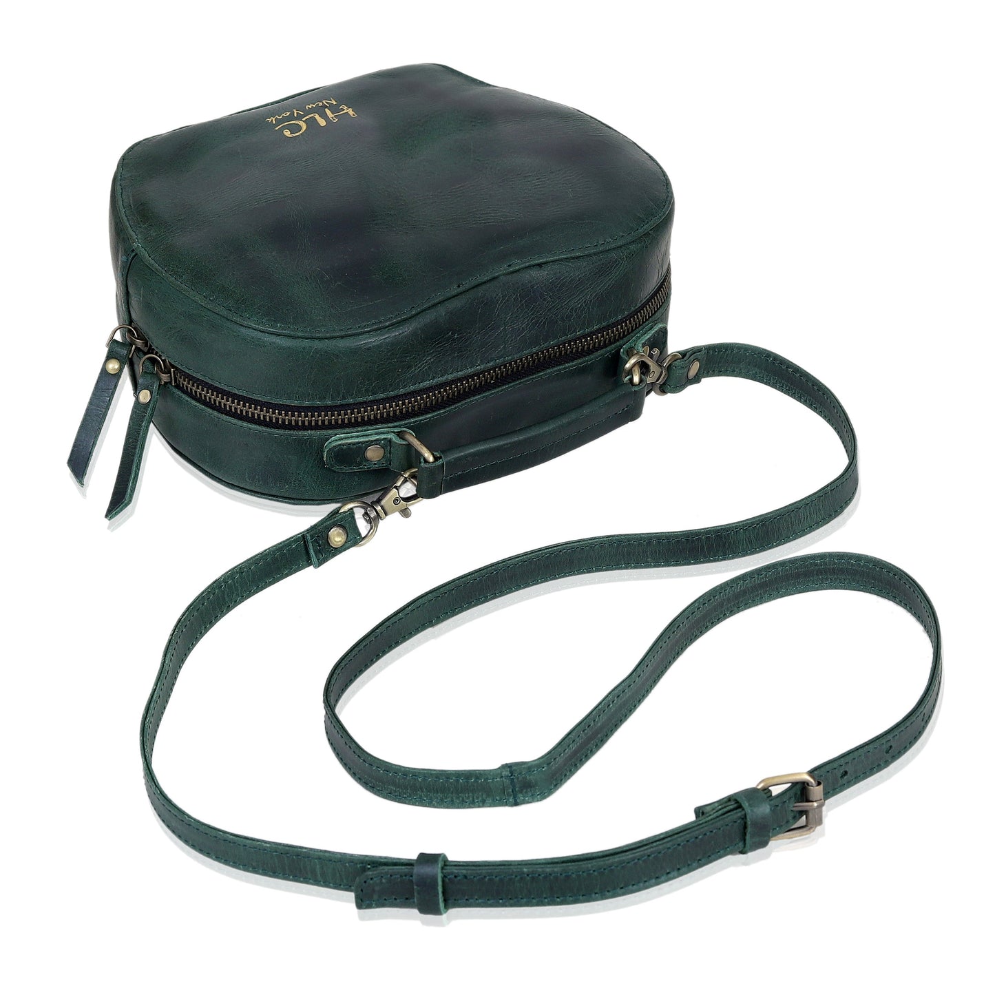 HLC collection Small Apple Cut Crossbody Bag Women - Green