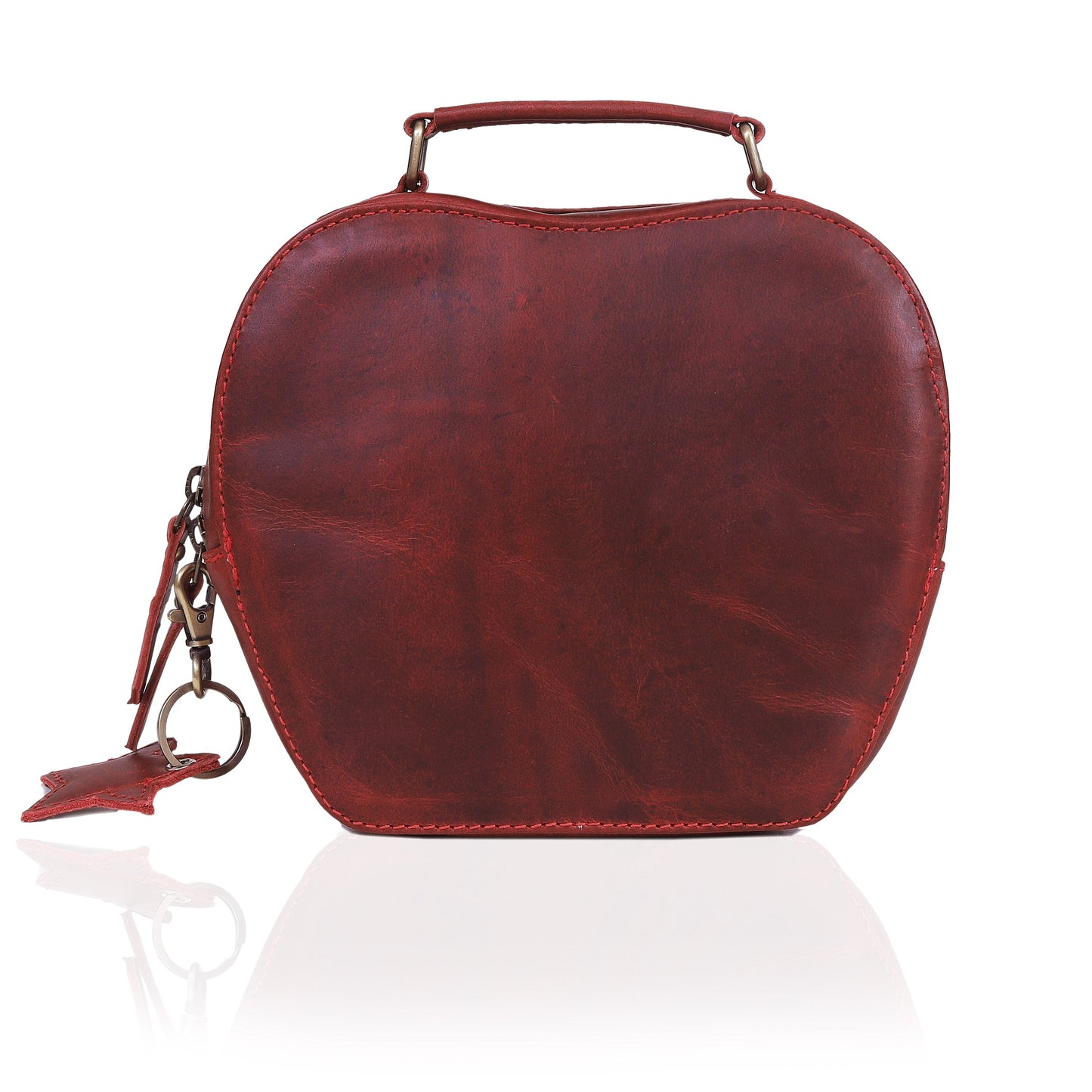 HLC collection Small Apple Cut Crossbody Bag Women - Red
