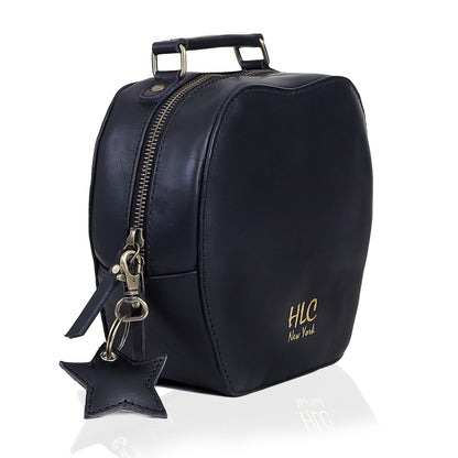 HLC collection Small Apple Cut Crossbody Bag Women - Black
