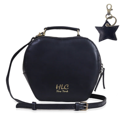 HLC collection Small Apple Cut Crossbody Bag Women - Black