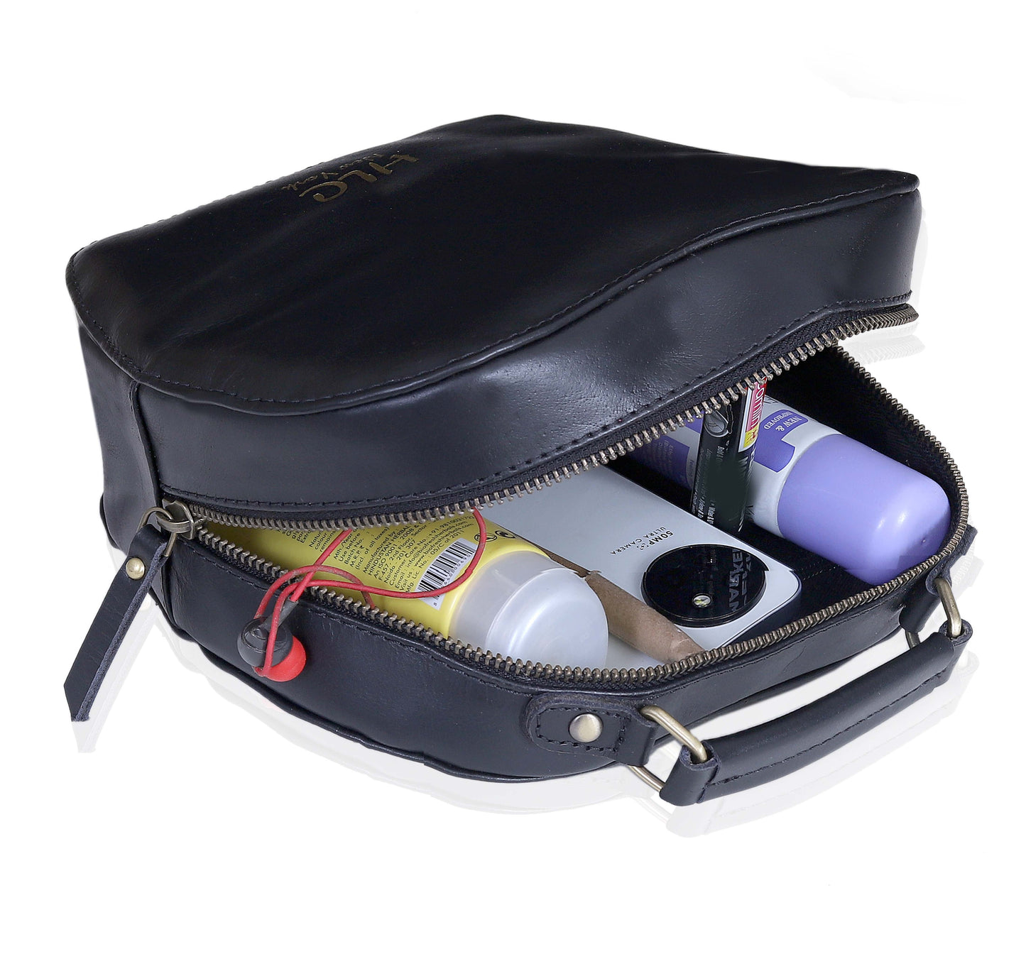 HLC collection Small Apple Cut Crossbody Bag Women - Black