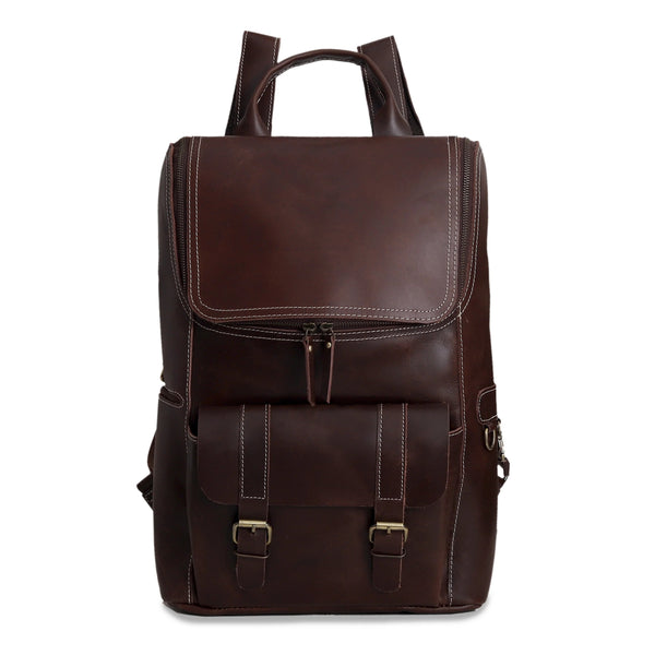 Tottenham Unisex Brown Leather Backpack