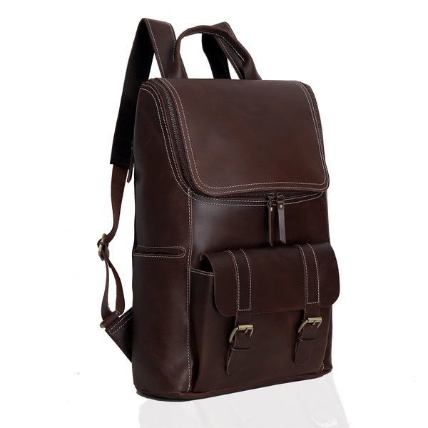 Tottenham Unisex Brown Leather Backpack