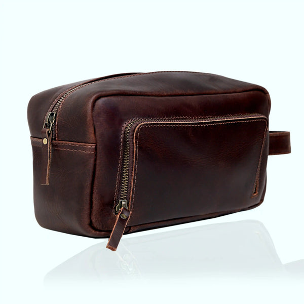 Northampton Unisex Leather Toiletry Bag