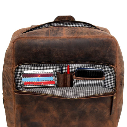 Madison Leather Travel Laptop Backpack