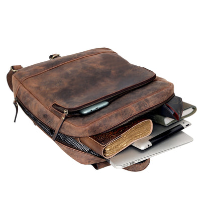 Madison Leather Travel Laptop Backpack