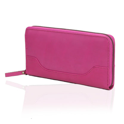 PORTLAND BUFFALO LEATHER TOTE BAG COMBO - PINK
