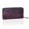 Slim Purple Leather Wallet