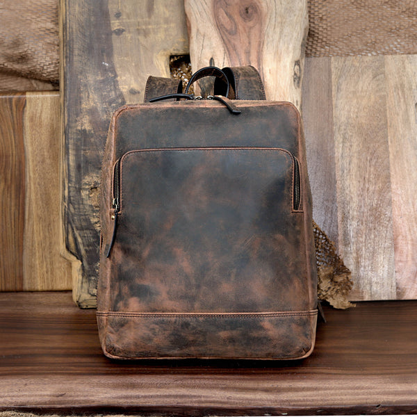 Leicester Unisex Leather Backpack