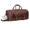Soho Brown Leather Duffle Bag For Men