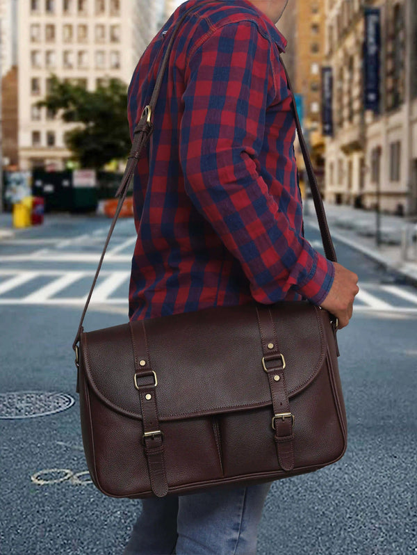 Matlock Leather Messenger Bag For Men