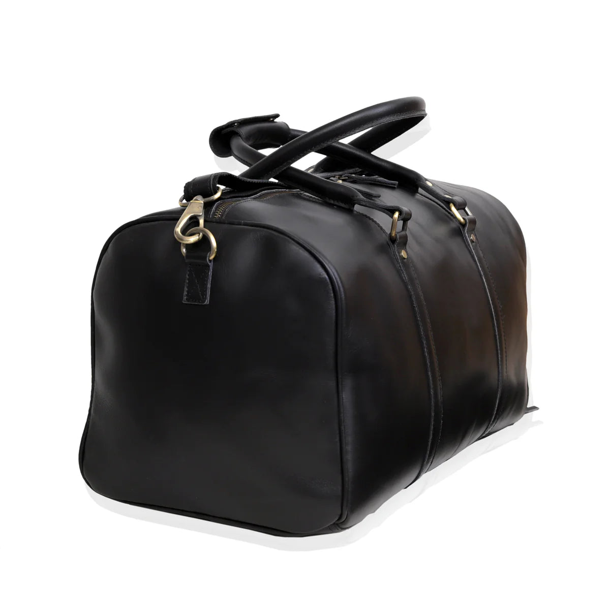 Oxford Black Leather Duffle Bag For Men