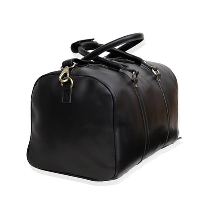 Oxford Black Leather Duffle Bag For Men
