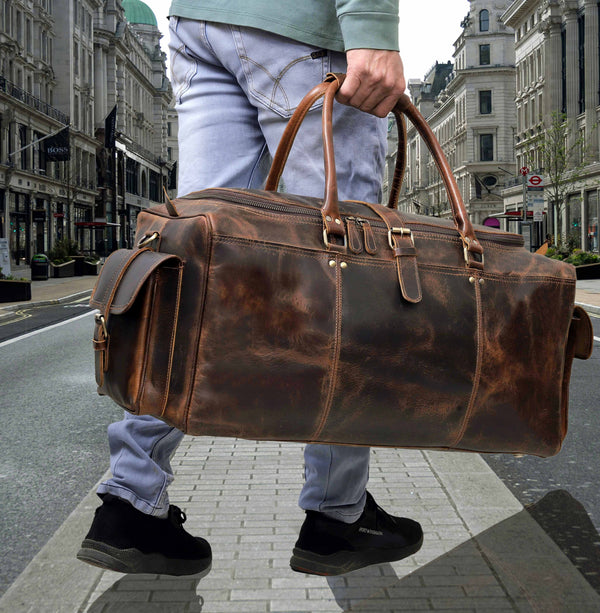 Winchester Leather Duffle Bag For Men