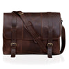 Angel Brown Leather Messenger Bag For Men