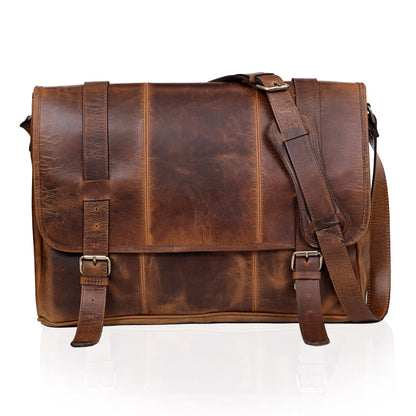 FARM LEATHER MESSENGER BAG - TAN