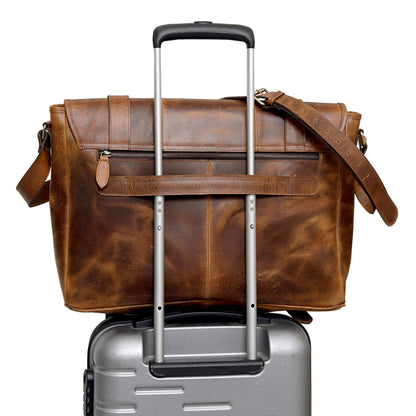 FARM LEATHER MESSENGER BAG - TAN