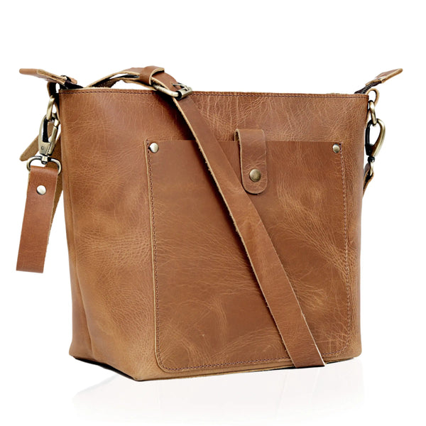 Manchester Tan Leather Tote Bag For Women