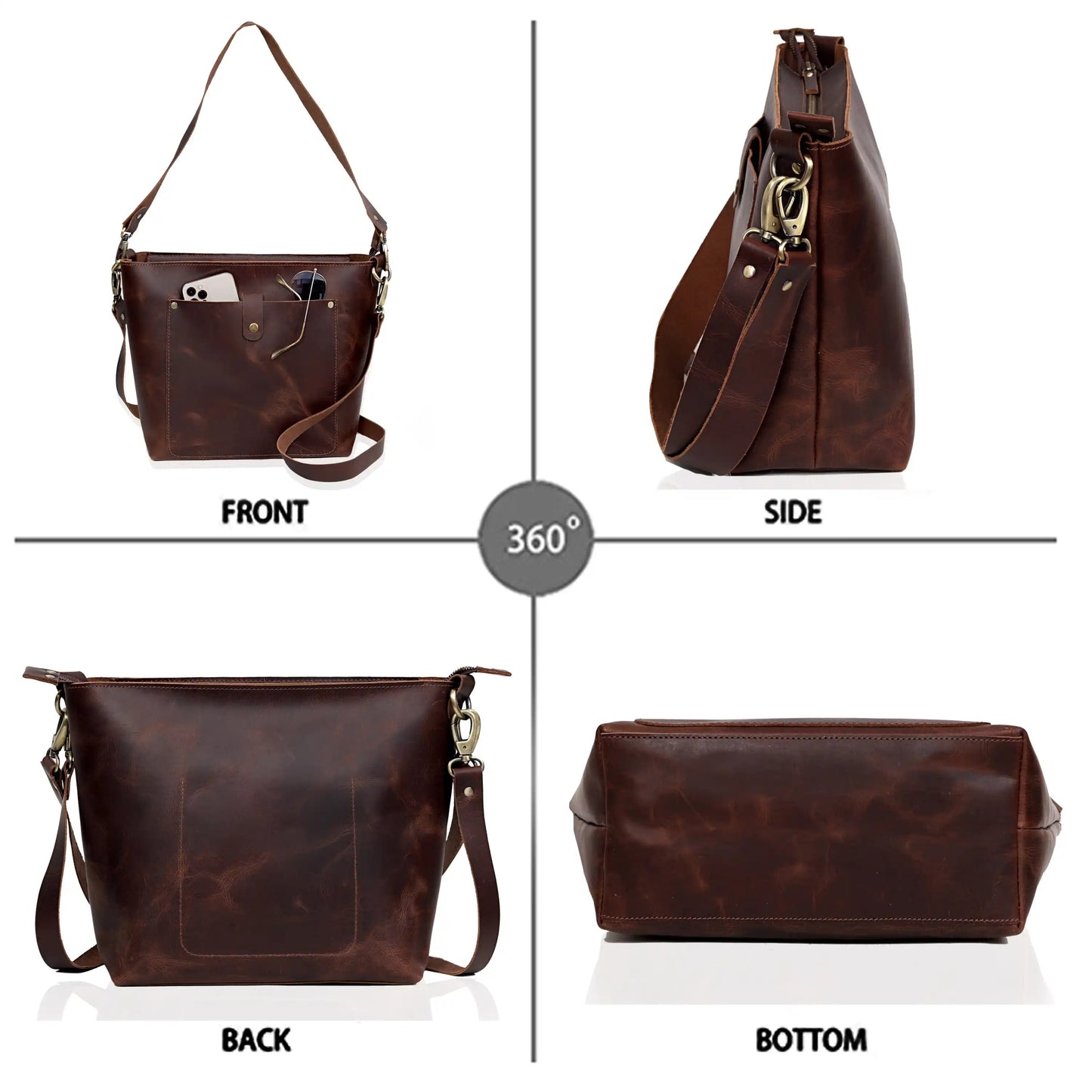PHOENIX BUFFALO LEATHER TOTE
