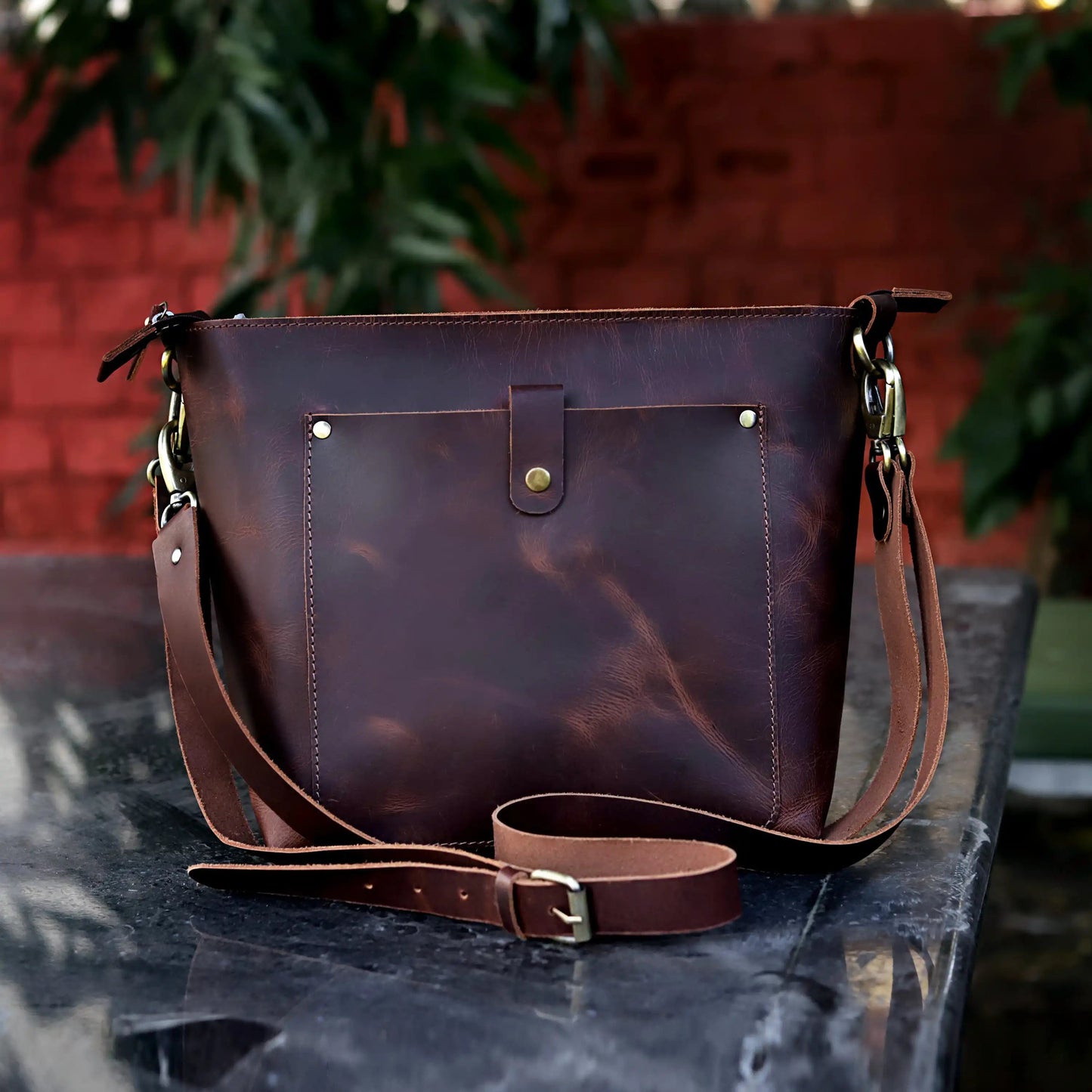 PHOENIX BUFFALO LEATHER TOTE