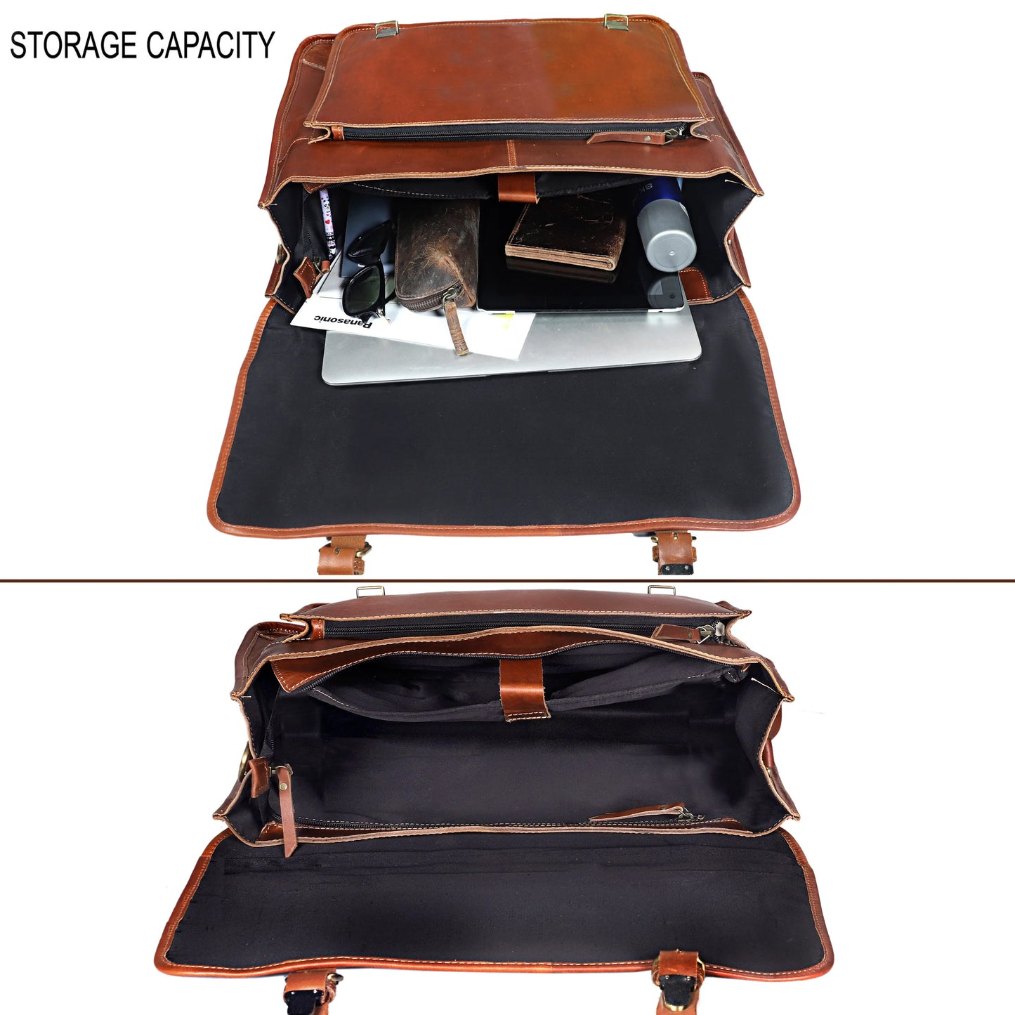 Tan Buffalo Leather Messenger Bag for Men – Landon Vintage Laptop Bag