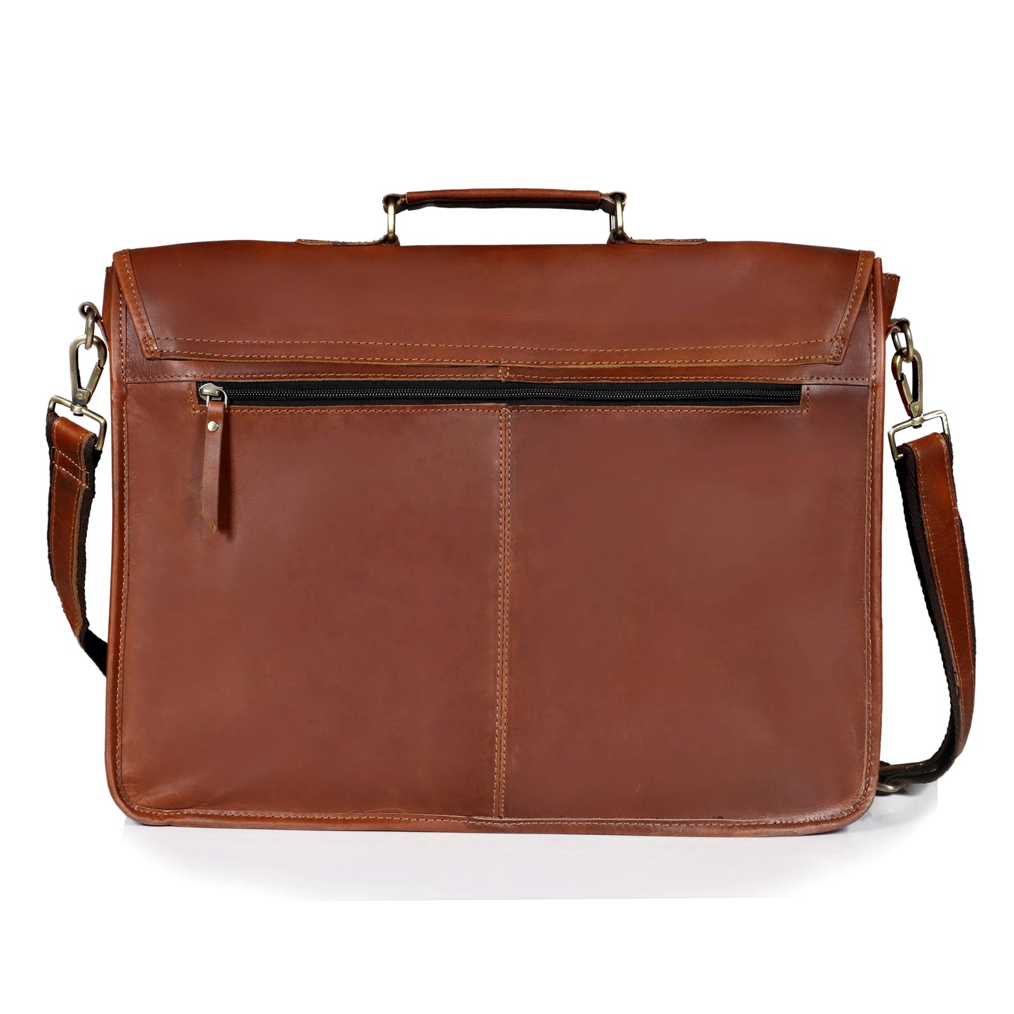Tan Buffalo Leather Messenger Bag for Men – Landon Vintage Laptop Bag