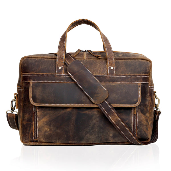 Tunbridge Wells Leather Vintage Brown Briefcase For Men