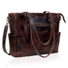 Chelsea Brown Leather Tote Bag For Women