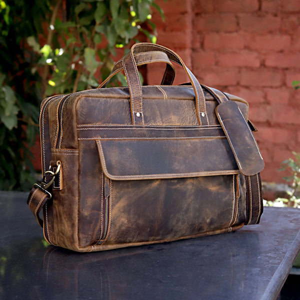 Tunbridge Wells Leather Vintage Brown Briefcase For Men
