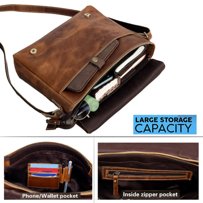 JUPITER LEATHER MESSENGER BAG