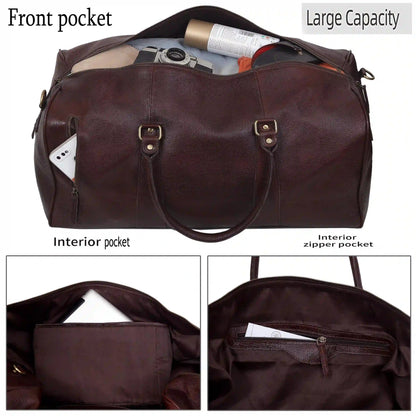 PENNSYLVANIA LEATHER DUFFEL WEEKENDER BAG
