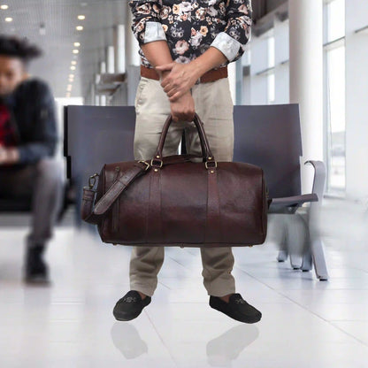 PENNSYLVANIA LEATHER DUFFEL WEEKENDER BAG