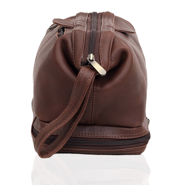 Cheltenham Unisex Leather Toiletry Bag