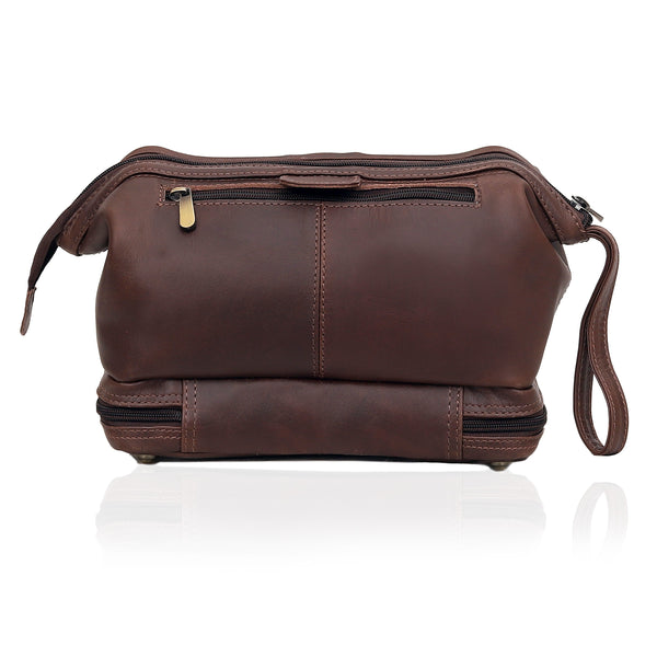 Cheltenham Unisex Leather Toiletry Bag