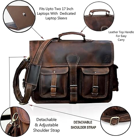 Salisbury Leather Messenger Bag For Men
