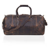 RUSTIC LEATHER DUFFEL BAG - VINTAGE BROWN