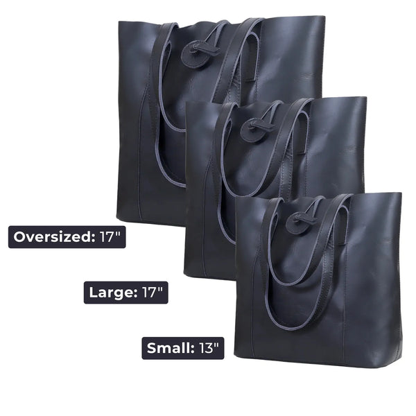 Wrexham Black Leather Tote Bag Combo For Women