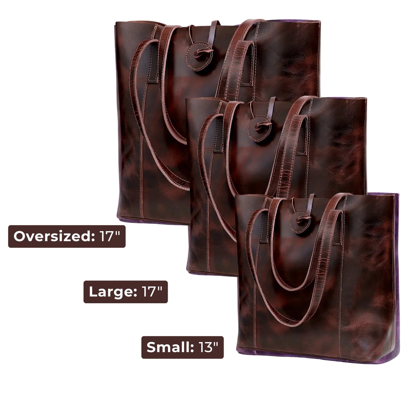 Denver Leather Bag Combo - Burgundy