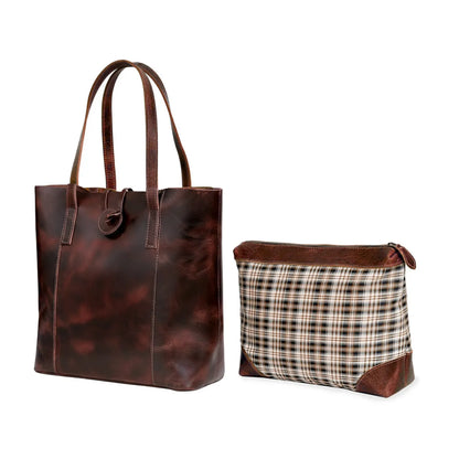 Denver Leather Bag Combo - Burgundy