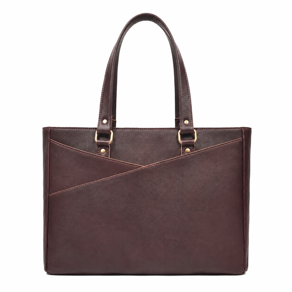 Women leather laptop tote