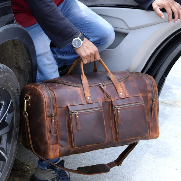 Durham Leather Duffle Bag Combo For Men