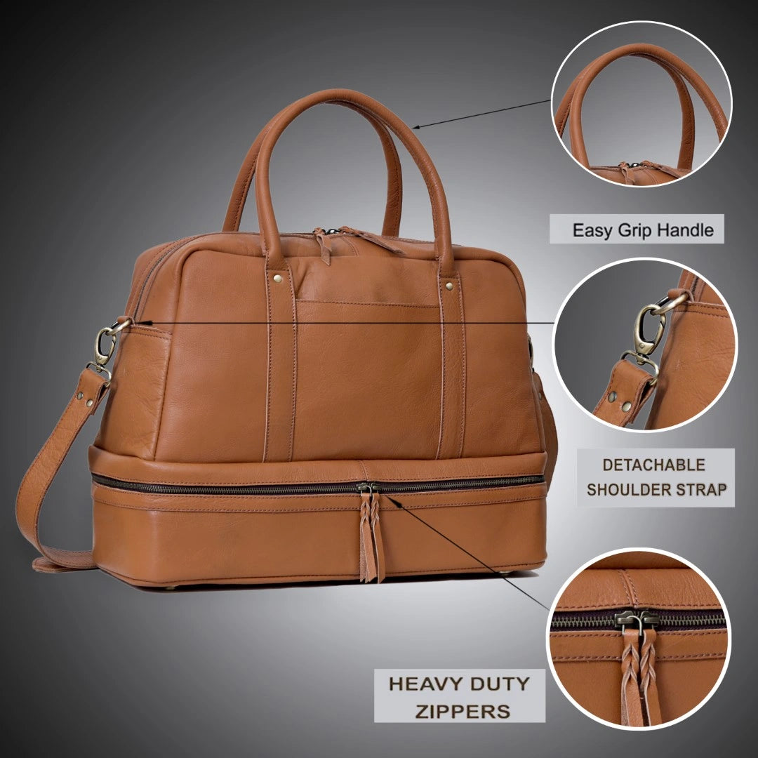 WOMEN STYLO DUFFEL - BROWN